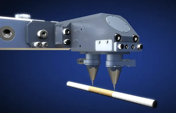 Laser perforation frontend for cigarette machines 