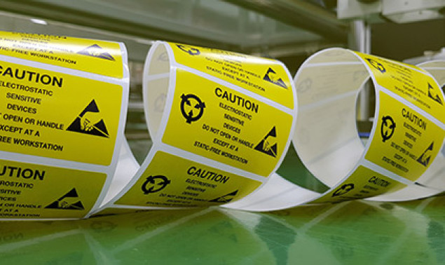 Industrial adhesive labels laser cut 